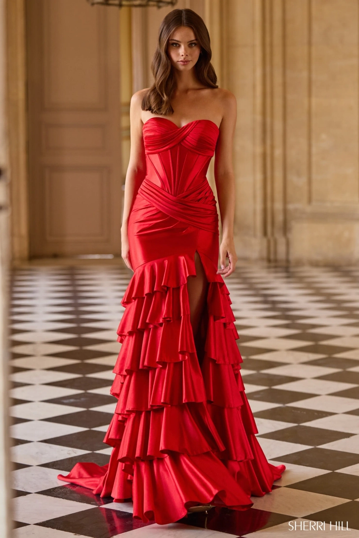 Sherri Hill 57638 #0 default Red frontface vertical picture