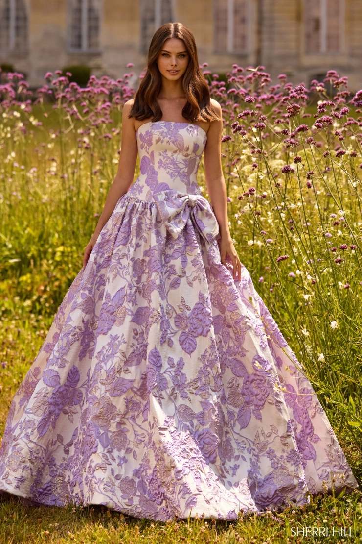 Sherri Hill 57730 #0 default Ivory/Lilac frontface vertical picture
