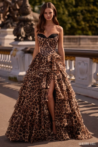 Sherri Hill 57733 $0 default Leopard frontface vertical thumbnail