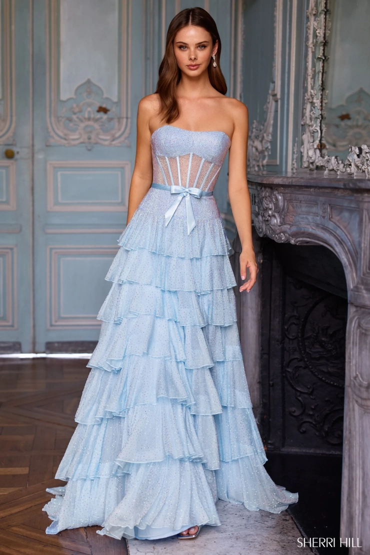Sherri Hill Style #57739 #0 default Light Blue frontface vertical picture
