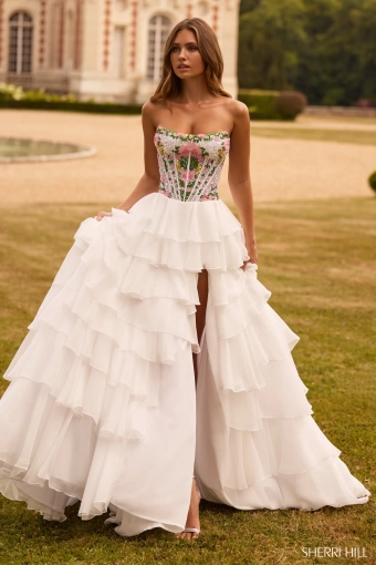 Sherri Hill 57750 $0 default Ivory/Multi frontface vertical thumbnail