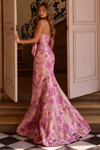 Sherri Hill 57762 $1 default rose/gold print backface vertical thumbnail