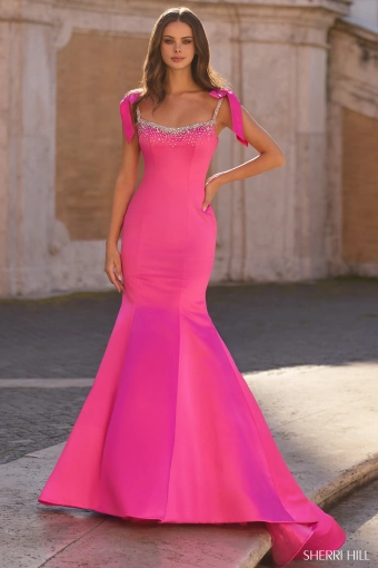 Sherri Hill 57772 $0 default Bright Fuchsia frontface vertical thumbnail