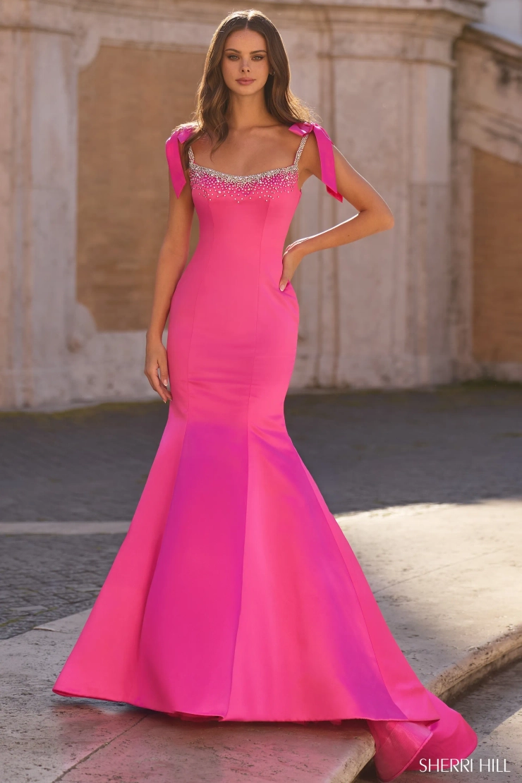 Sherri Hill 57772 #0 default Bright Fuchsia frontface vertical picture