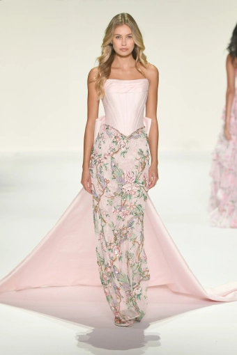 Sherri Hill 57795 $1 Light Pink Print frontface vertical thumbnail