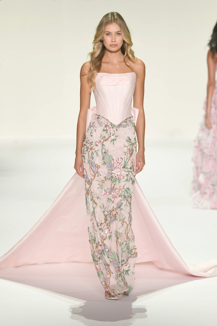 Sherri Hill 57795 #1 Light Pink Print frontface vertical picture