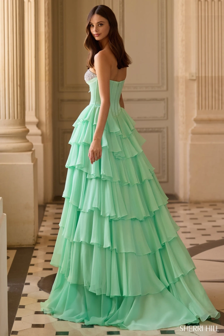 Sherri Hill 57799 #2 default Light Green backface vertical picture