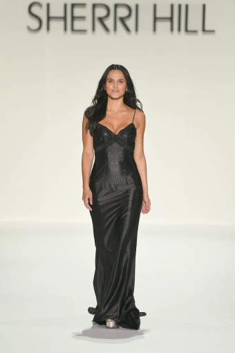 Sherri Hill 57821 $1 Black frontface vertical thumbnail