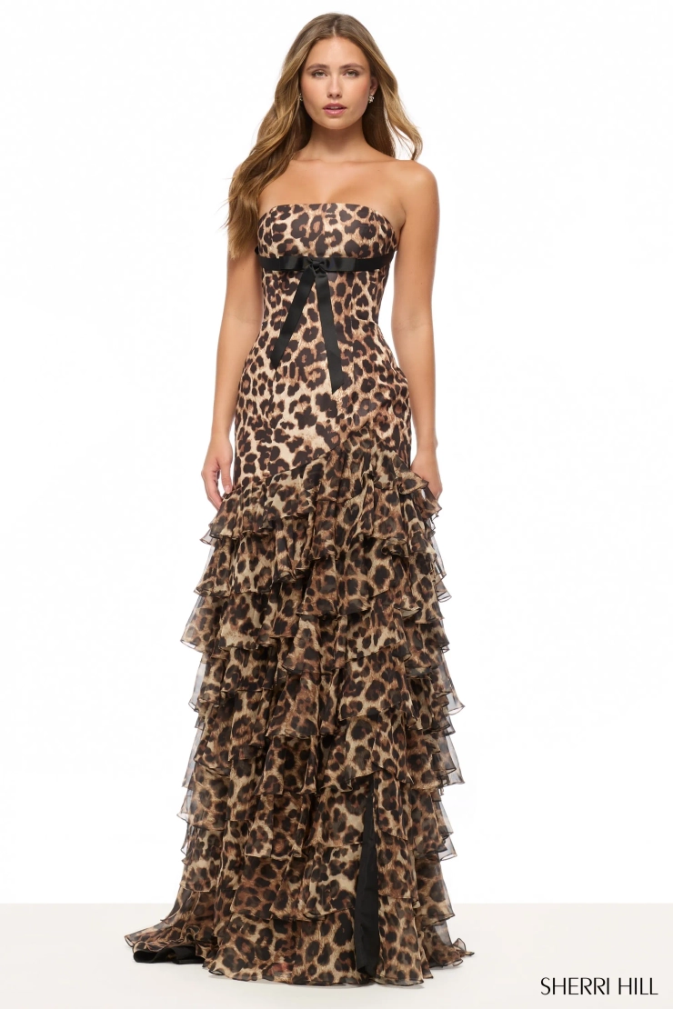 Sherri Hill 57825 #0 default Animal Print frontface vertical picture