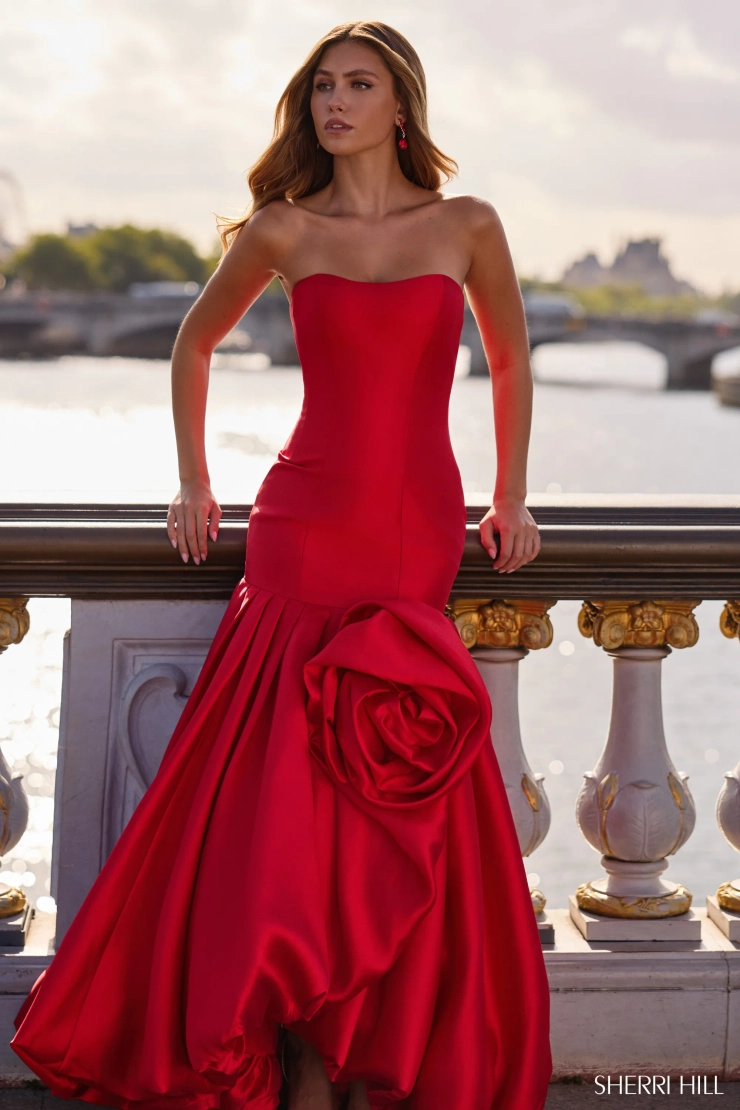 Sherri Hill Style #57845 #4 Red frontface vertical cropped picture