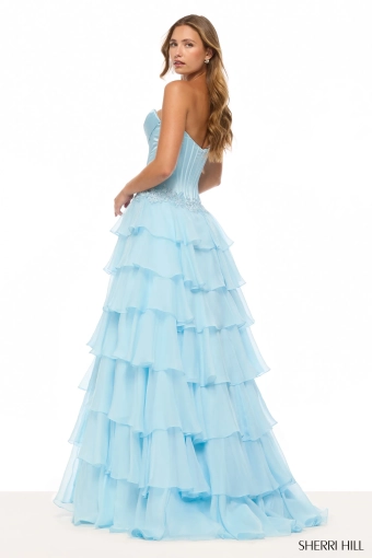 Sherri Hill 57868 $5 Light Blue backface vertical thumbnail