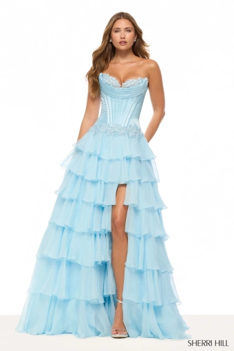 Sherri Hill 57868 $3 Light Blue frontface vertical thumbnail
