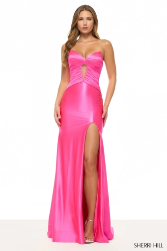 Sherri Hill 57882 $0 default Bright Fuchsia frontface vertical thumbnail