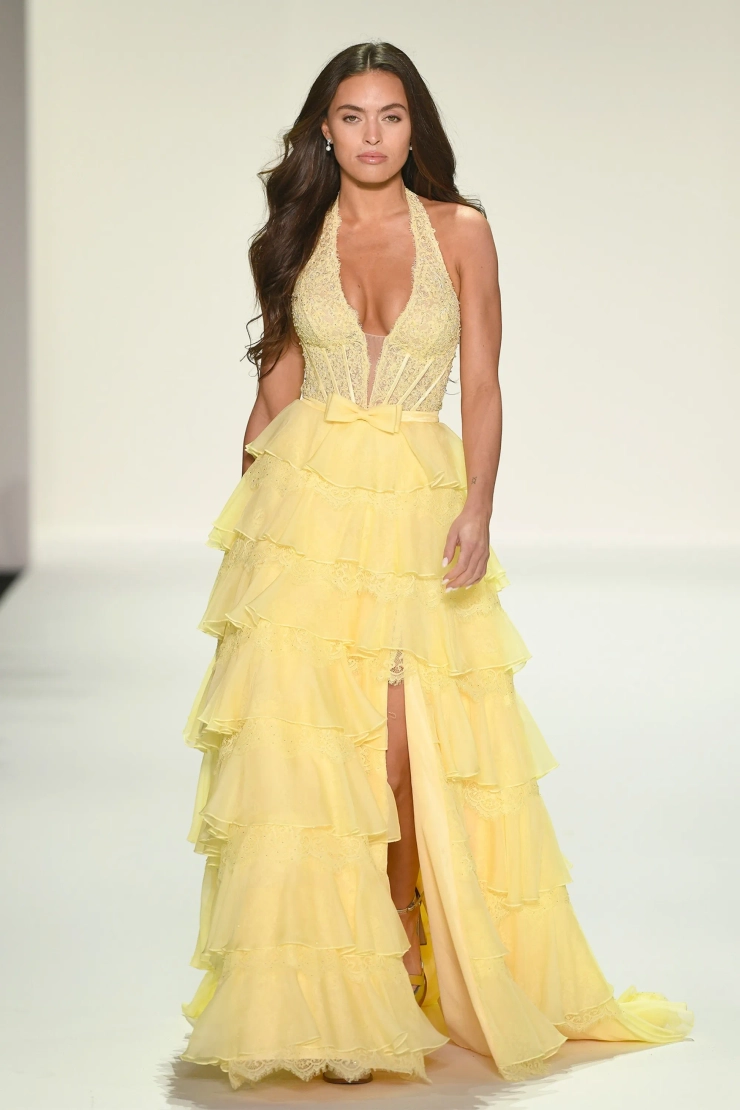 Sherri Hill Style #57940 #1 Yellow frontface vertical picture