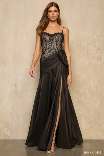 Sherri Hill 57960 $0 default Black frontface vertical thumbnail