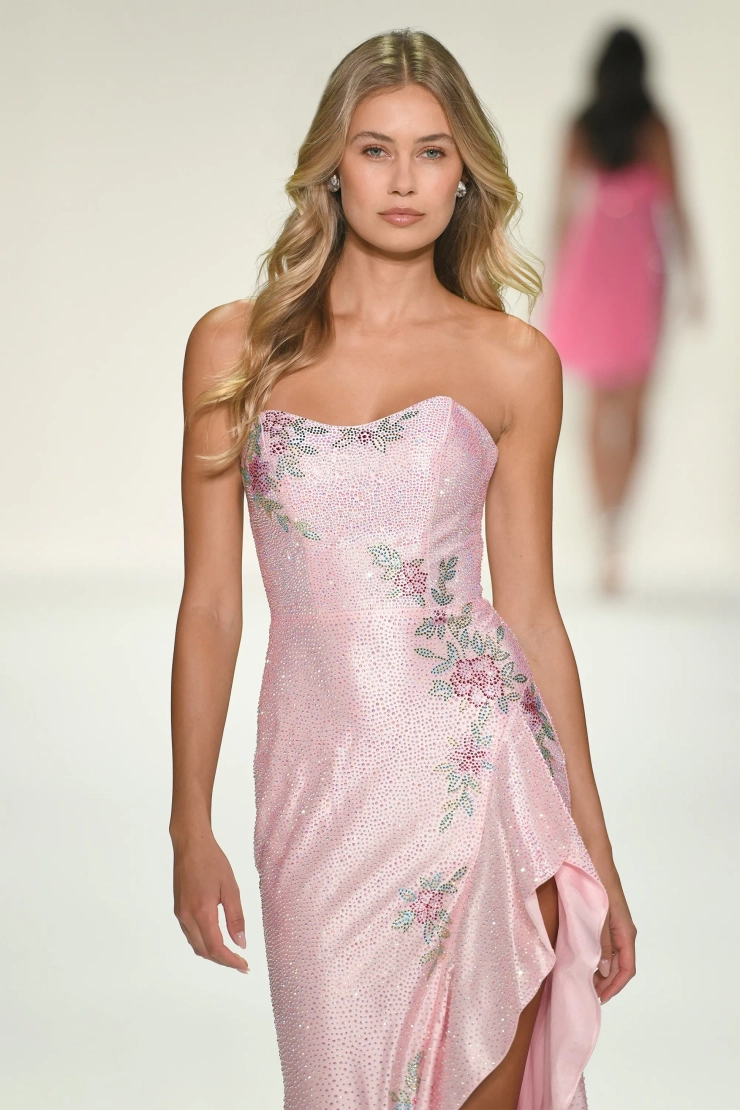 Sherri Hill Style #57984 #5 Pink/Multi frontface vertical cropped picture