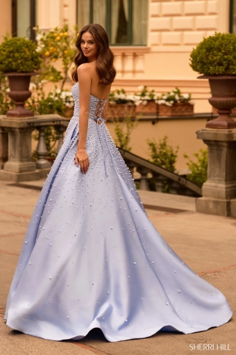 Sherri Hill 58012 $1 default Periwinkle/Silver backface vertical thumbnail