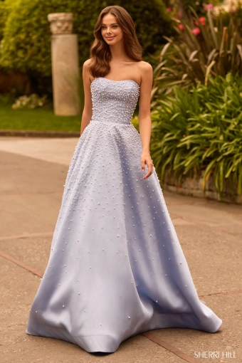 Sherri Hill 58012 $0 default Periwinkle/Silver frontface vertical thumbnail