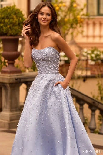 Sherri Hill 58012 $2 Periwinkle/Silver frontface vertical cropped thumbnail