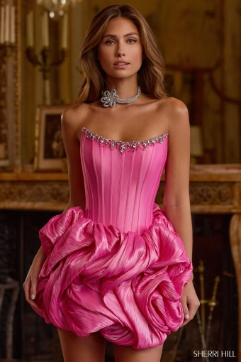 Sherri Hill 58040 $1 Candy Pink frontface vertical cropped thumbnail