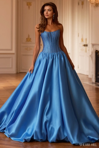 Sherri Hill 58091 $0 default Blue frontface vertical thumbnail
