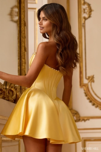Sherri Hill 58114 $5 Yellow backface vertical cropped thumbnail
