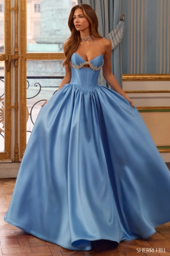 Sherri Hill 58161 $1 Periwinkle frontface vertical thumbnail