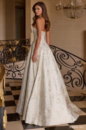 Sherri Hill 58240 $1 default Sand backface vertical thumbnail