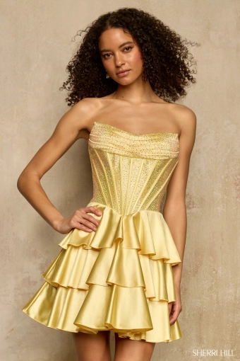 Sherri Hill 58266 $0 default Light Yellow frontface vertical thumbnail