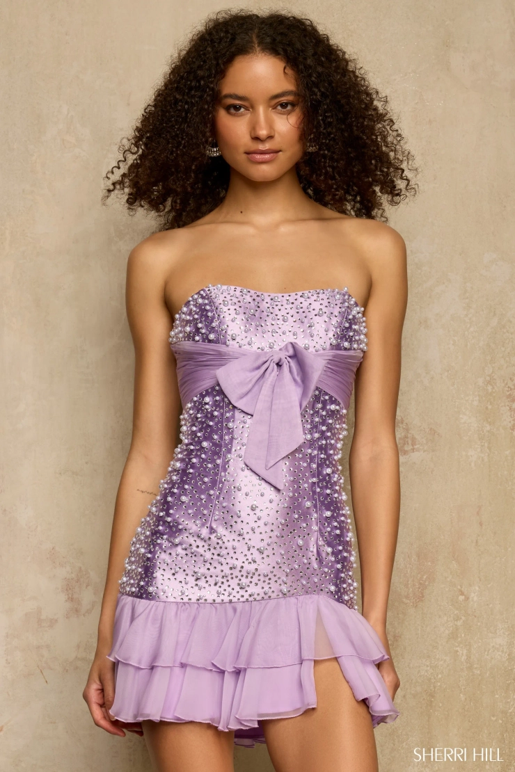 Sherri Hill 58288 #0 default Lilac/Silver frontface vertical picture