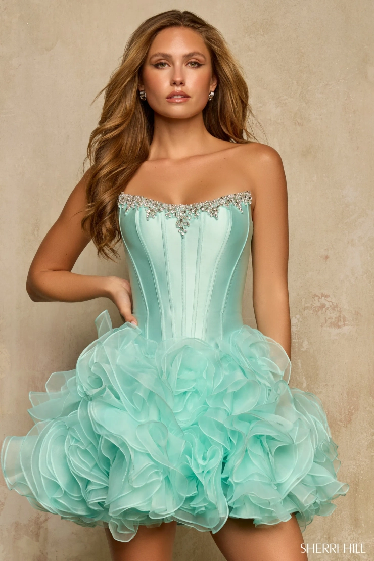 Sherri Hill 58321 #0 default Light Green frontface vertical picture