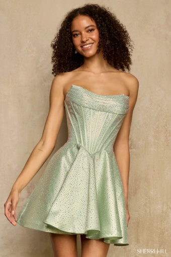Sherri Hill 58328 $0 default Sage frontface vertical thumbnail