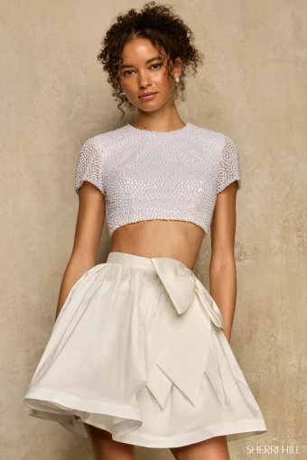 Sherri Hill 58370 $0 default Ivory/Ivory frontface vertical thumbnail