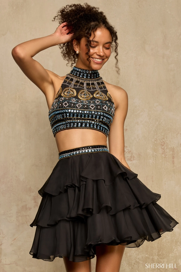 Sherri Hill 58399 #1 Black frontface vertical picture