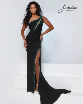 Johnathan Kayne Style #3292 #10 Black/Emerald frontface vertical thumbnail