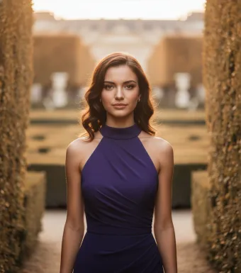 Morilee Style #3030034 Halter Neck and Open Back Chiffon Sheath Bridesmaid Dress #2 frontface vertical cropped thumbnail