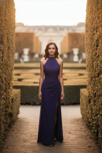 Morilee Style #3030034 Halter Neck and Open Back Chiffon Sheath Bridesmaid Dress #0 default frontface vertical thumbnail