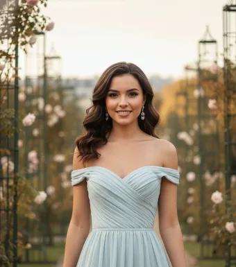 Morilee Style #3030039 A-Line Chiffon Bridesmaid Dress with Ruched Off The Shoulder Bodice #3 frontface vertical cropped thumbnail