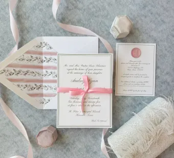 Elevated Paper Pink and Green Vintage Striped Suite #0 thumbnail