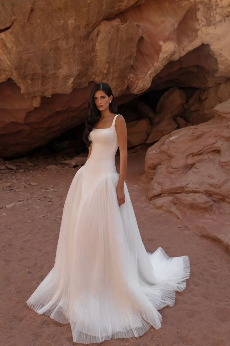 formal dresses katy Corso Bridal fabric_Knit