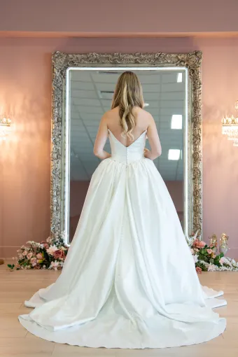 Jana Ann Couture Style #26207 Graceful Mikado Ballgown With Crystal-Kissed Scoop Neckline And Sweeping Train #2 default backface vertical thumbnail