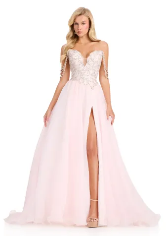 Ashley Lauren Style #12421 #1 Ivory/Ice Pink vertical thumbnail