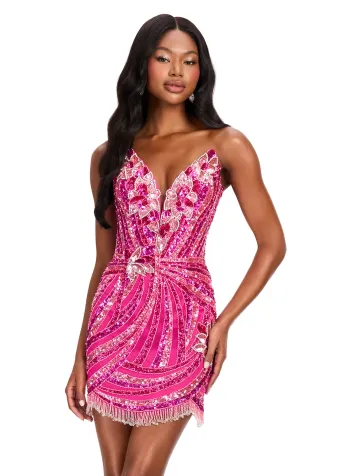 Ashley Lauren Style #40093 #1 Fuchsia vertical thumbnail