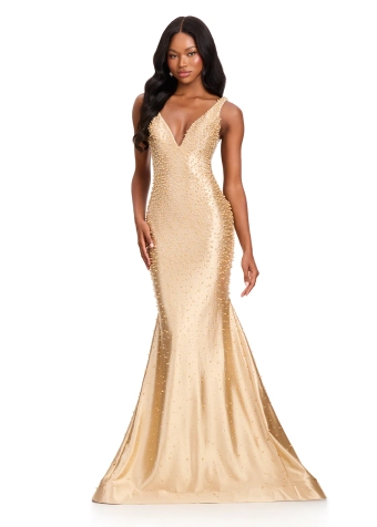 Ashley Lauren #12415 #1 Gold frontface vertical thumbnail