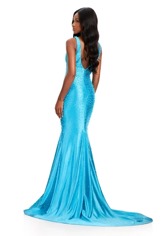 Ashley Lauren #12415 #13 Turquoise backface vertical thumbnail