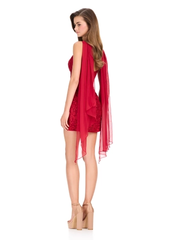 Ashley Lauren #40060 #7 Deep Red backface vertical thumbnail