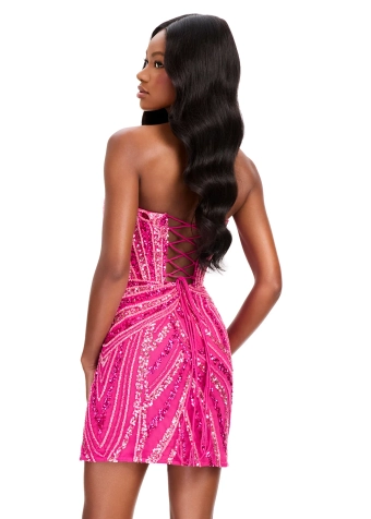 Ashley Lauren #40096 #11 Fuchsia backface vertical thumbnail