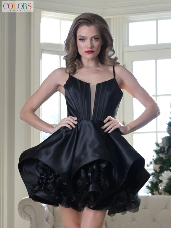 Colors Dress Style No. 3641 #3 Black frontface vertical thumbnail