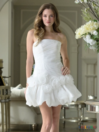 Colors Dress Style No. 3671 #1 White frontface vertical thumbnail