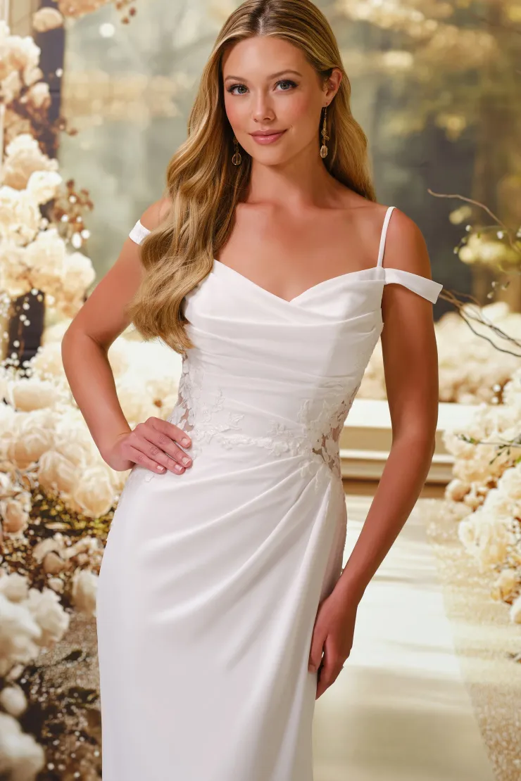 Style No. E806 #3 Ivory frontface vertical cropped picture